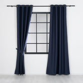 CELIA Linen Look Blackout Curtains – Navy Blue